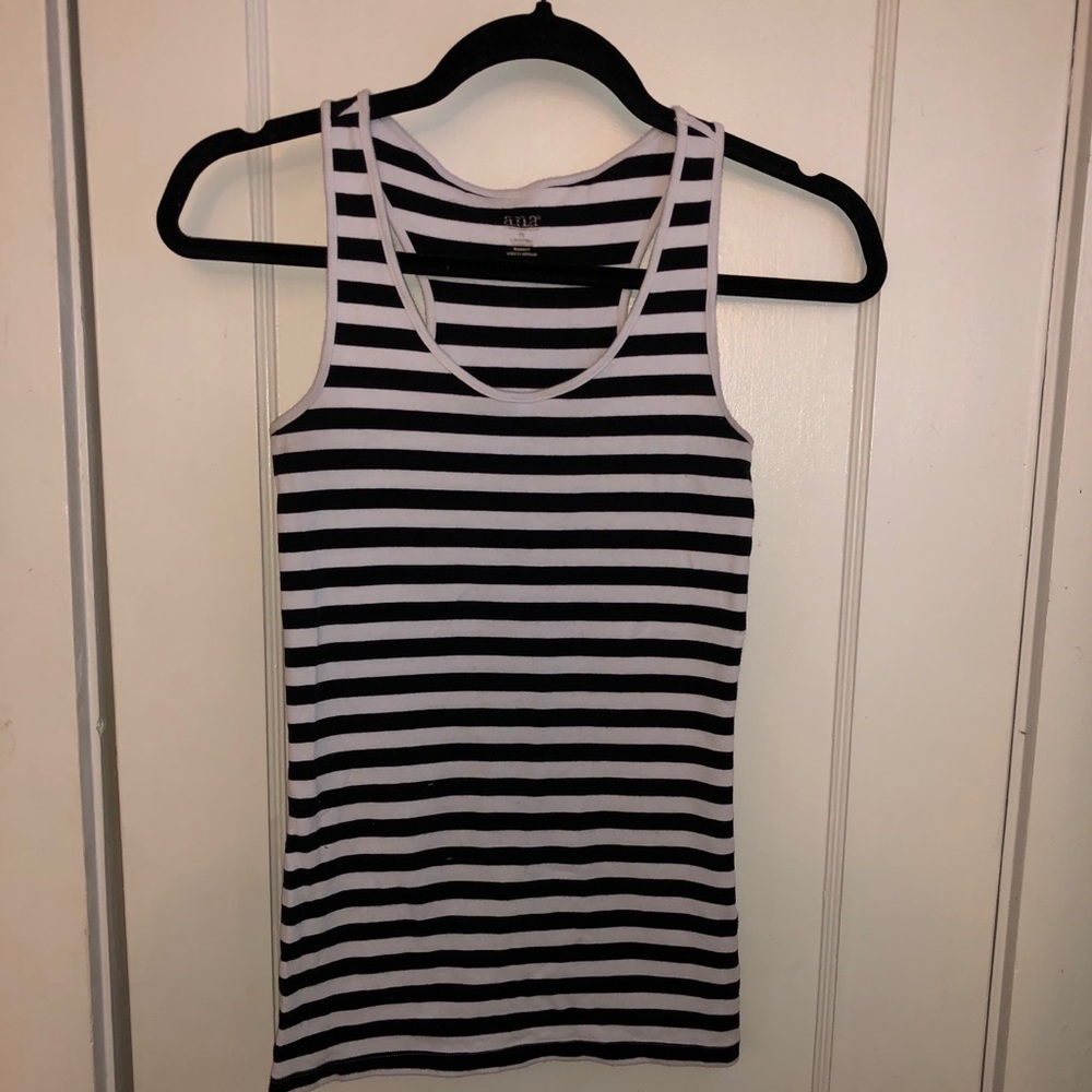 Black and White Striped Tank
